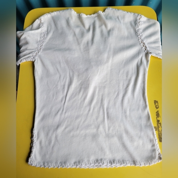 Vintage Laigi  Gordoni Graffiti White Short Sleeves Shirt Small - Picture 9 of 15